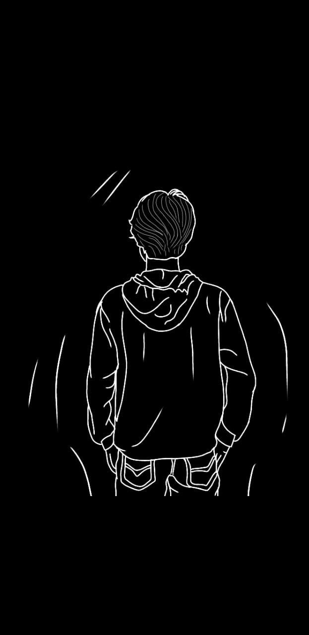 623x1280  Человек в темных обоях - пещера обоев