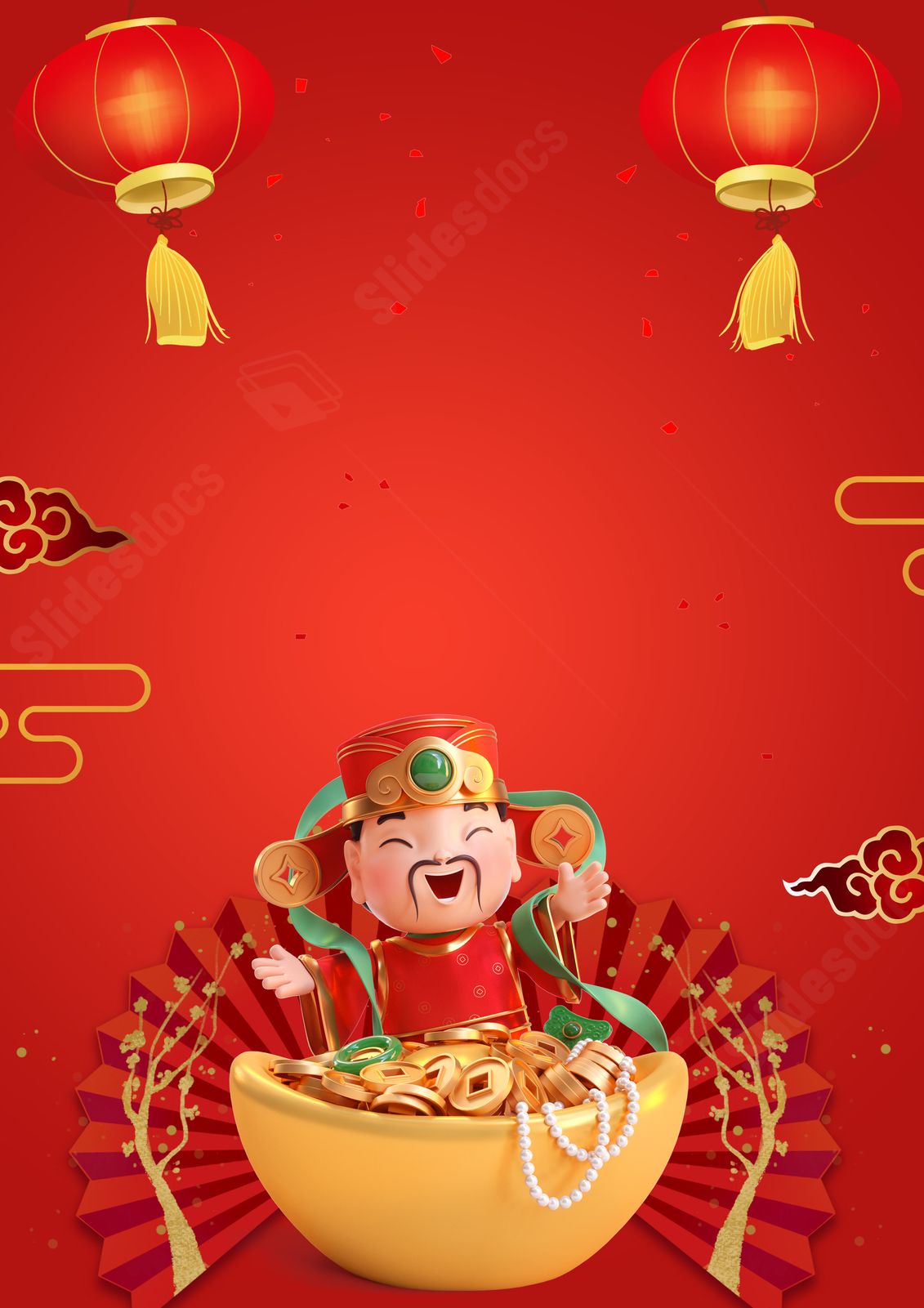 1131x1601  Paper Cut God Wealth Page Border и Printable Foade в Word - Slidesdocs