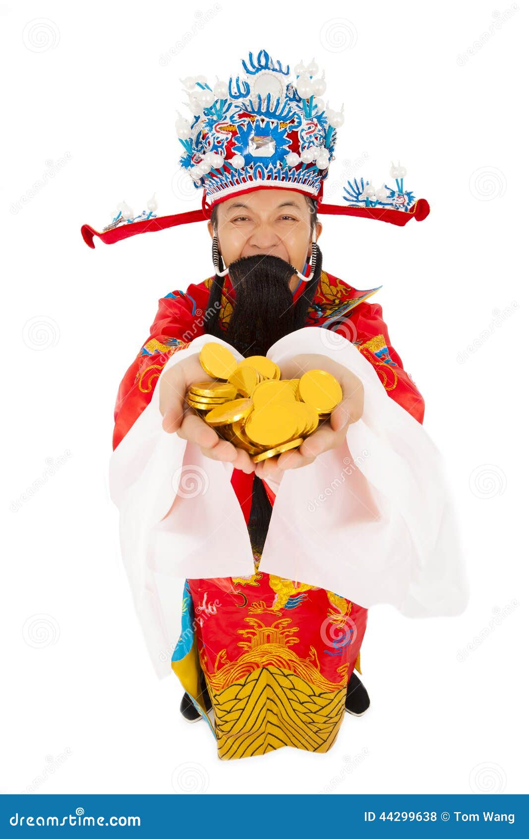 1067x1690  Бог богатства держит золотую монету. Сток -фото - изображение денег, праздник: 44299638