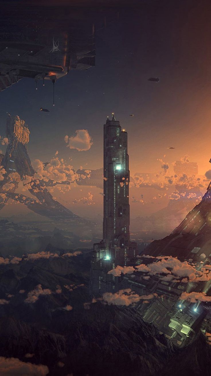 736x1309  Sci Fi Телефон Обои | Sci Fi обои, обои для iPhone, ландшафт, футуристический город