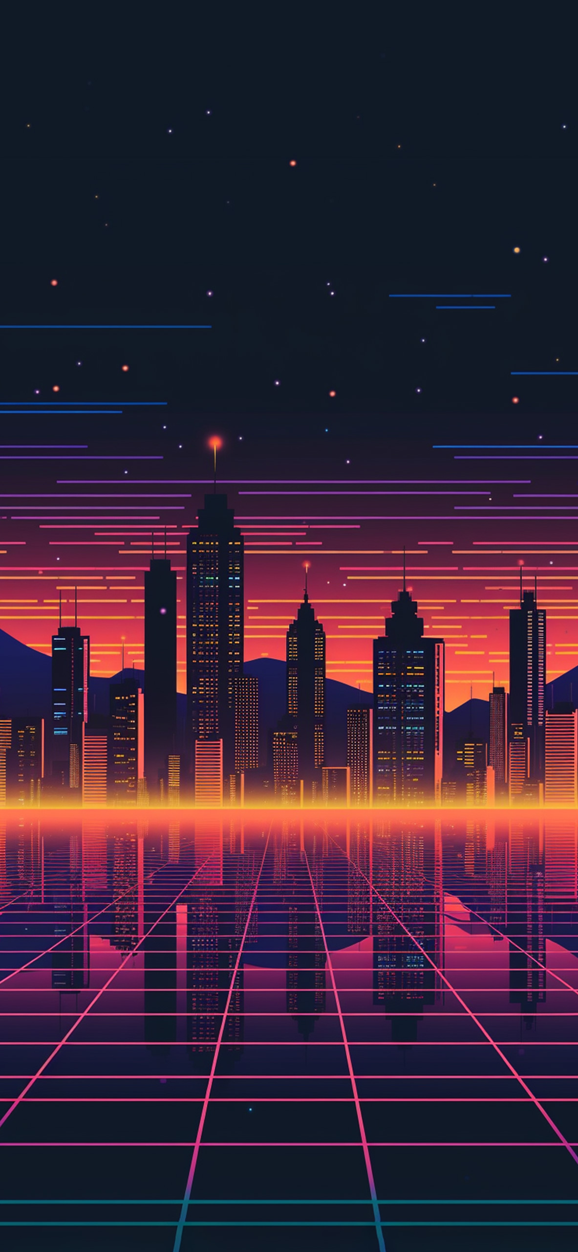 1183x2560  Retro Cyberpunk Sci Fi City обои фоновые обои изображение для бесплатного скачивания - Pngtree