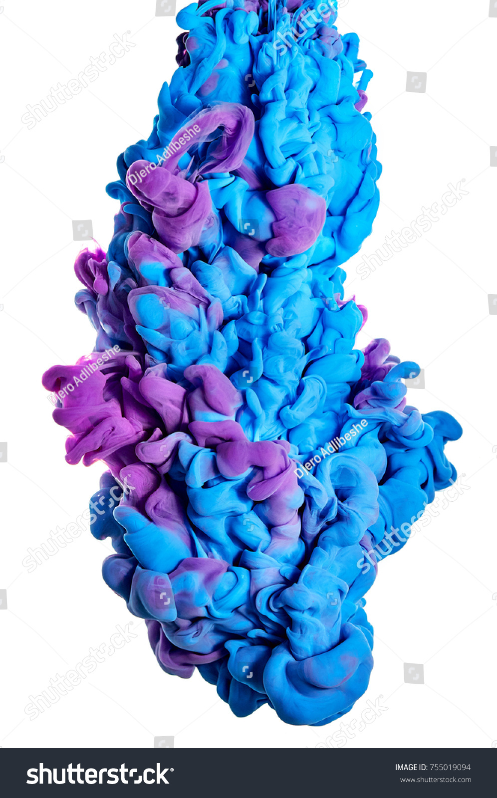 996x1600  Чернильная вода брызг синяя фиолетовая краска stock photo 755019094 | Shutterstock