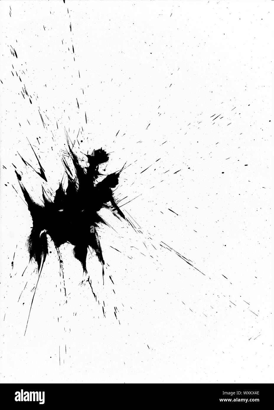 928x1390  Черная краска брызг на белом фоне Stock Photo - Alamy