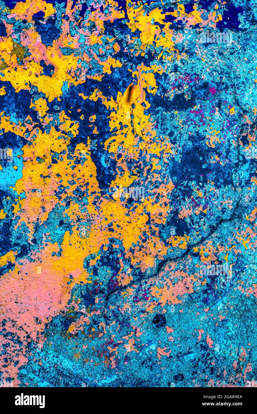 866x1390  Красочная краска брызг оранжево -желтый синий фон punta arenas chile stock photo - alamy