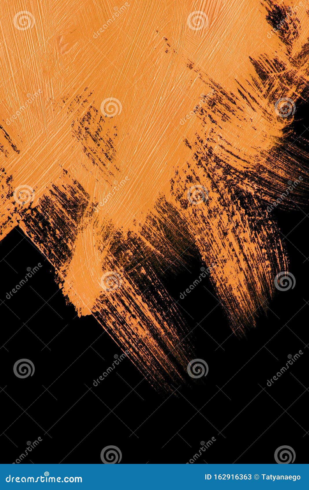 1067x1690  Оранжевая краска инсульт запасной иллюстрации. Иллюстрация живописи - 162916363