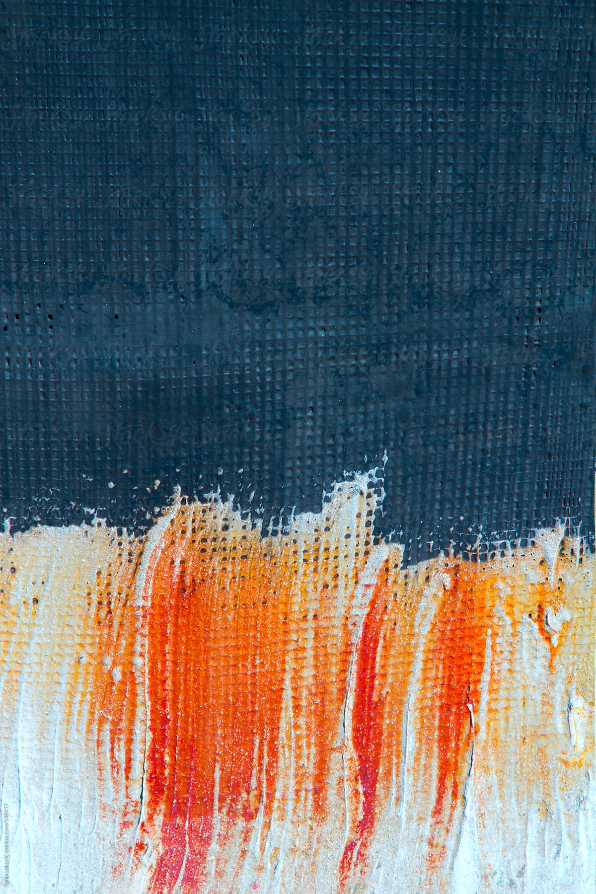 1200x1800  Окрашенный сине -оранжевый фон стены \ "от Stocssy Apport \" Sonja Lekovic \ " - Stocksy