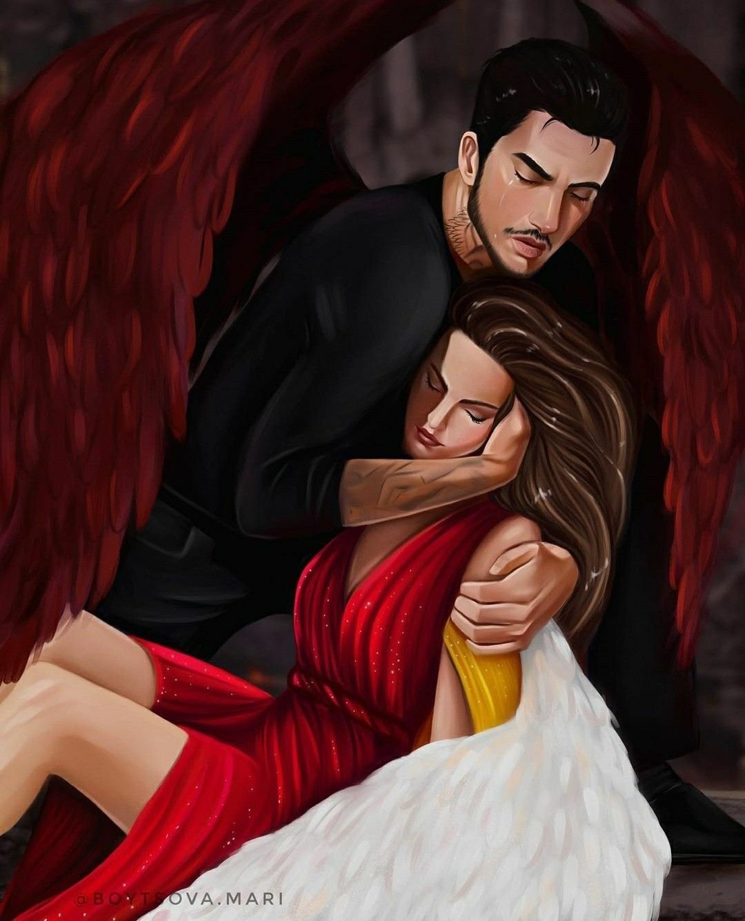 1080x1335  Арты секрет небес вики и люцифер - 64 фото