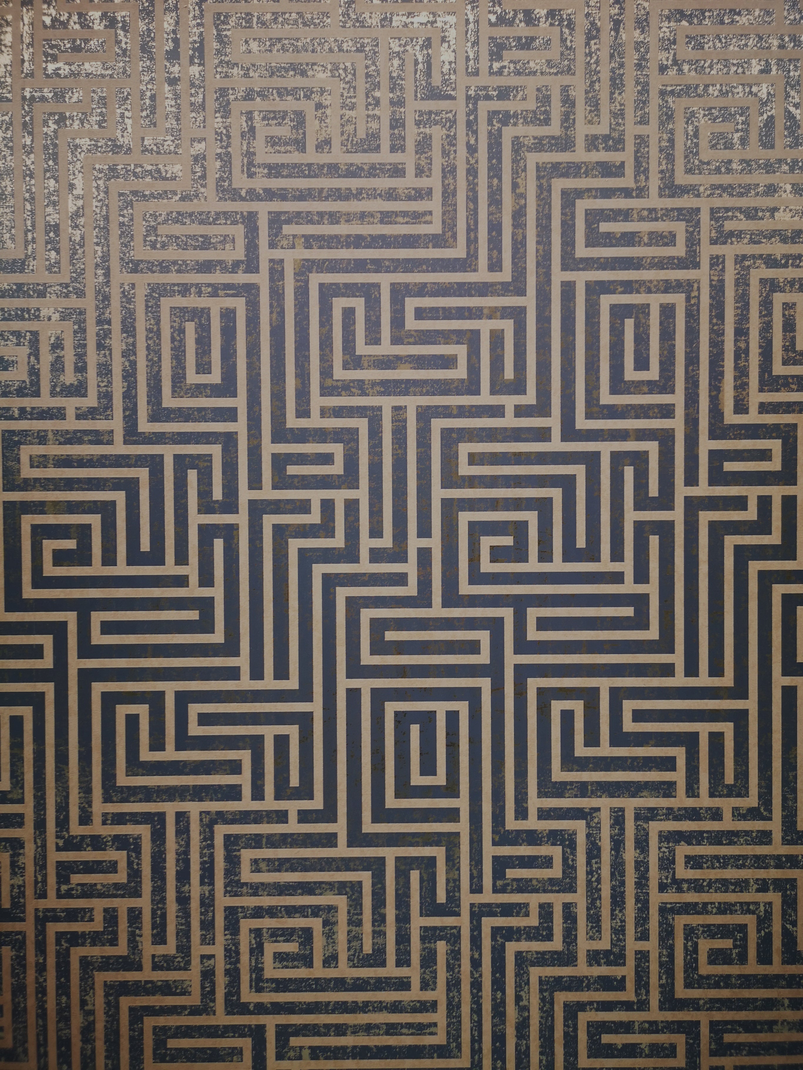 2736x3648  Кистовый лабиринт обои на стене покрывает самостоятельную кожуру и палку - впечатление о белле