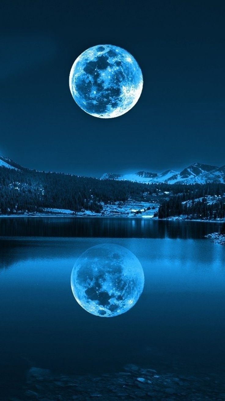 736x1309  Blue Moon iPhone обои - верхняя часть бесплатной луны фоны iPhone - WallpaperAccess