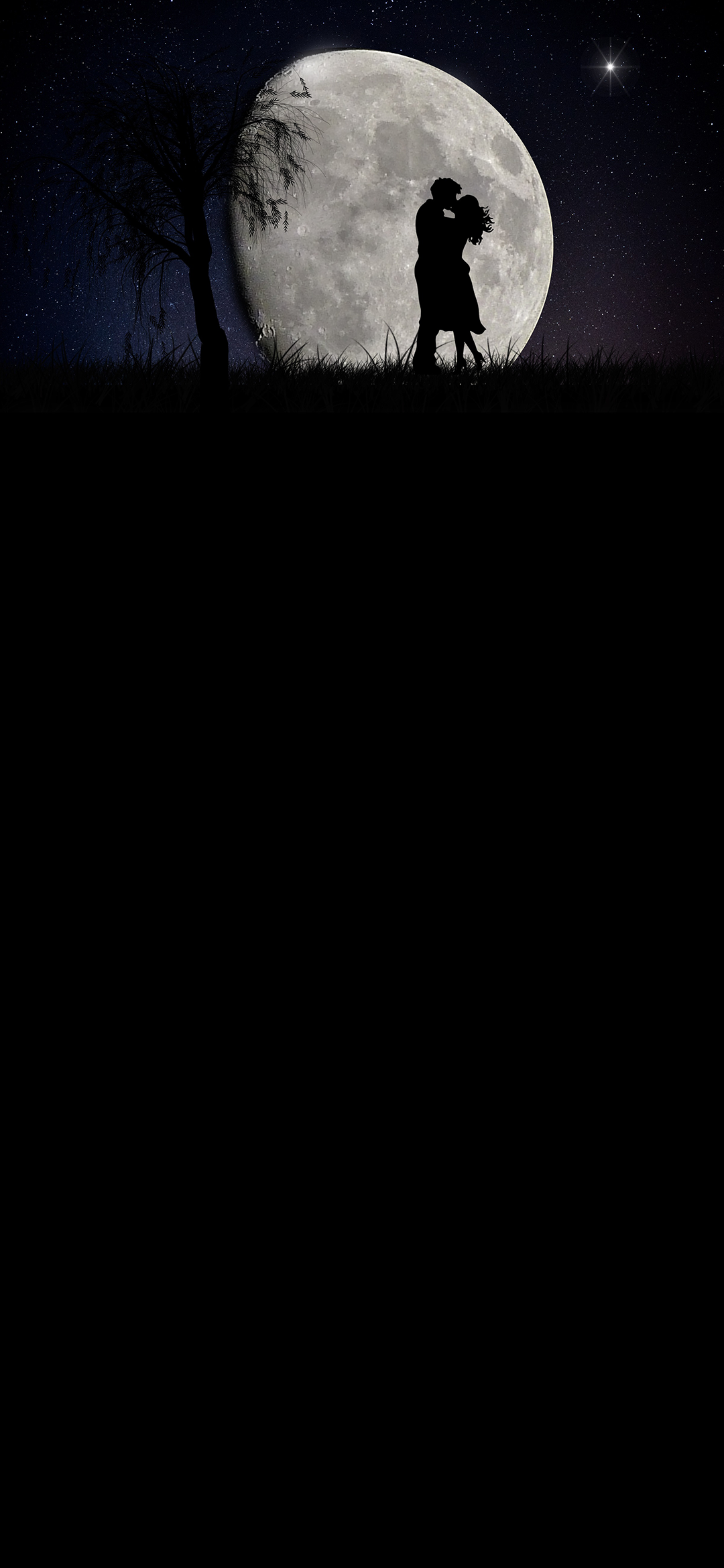 1080x2340  Белая луна в голубом небе в течение дня (Луна в первой четверти). Стоковое изображение - изображение ветки, дневное время: 218978415