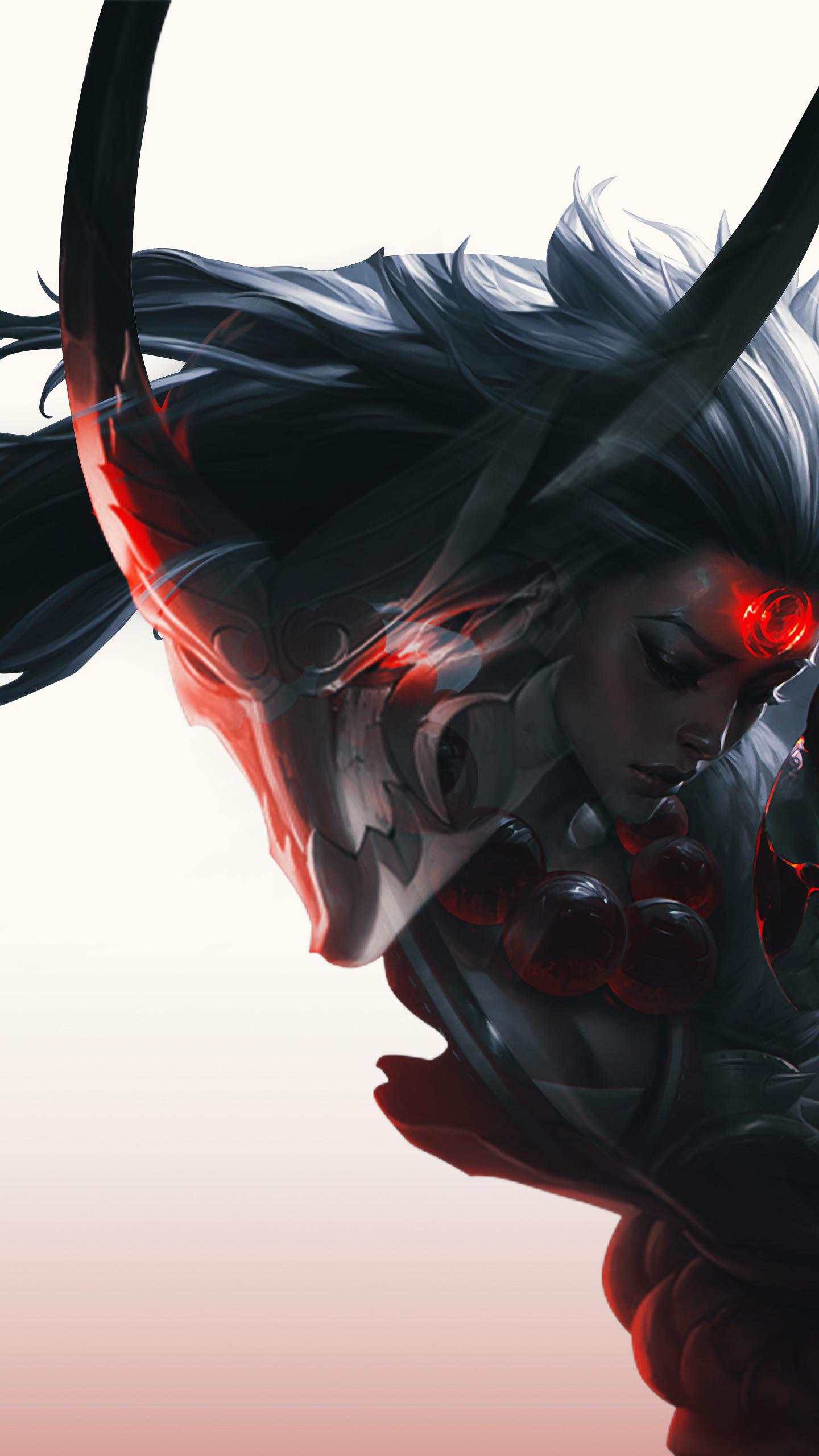 1440x2560  Blood Moon Ashe Tryndamere LOL 4K обои № 172