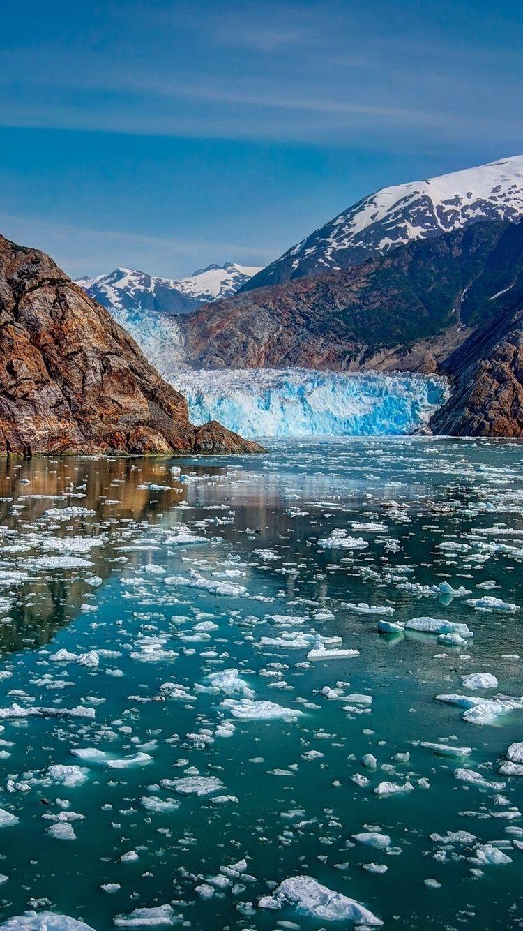 750x1334  Замороженные горы Аляски Обои Идентификатор: 2205