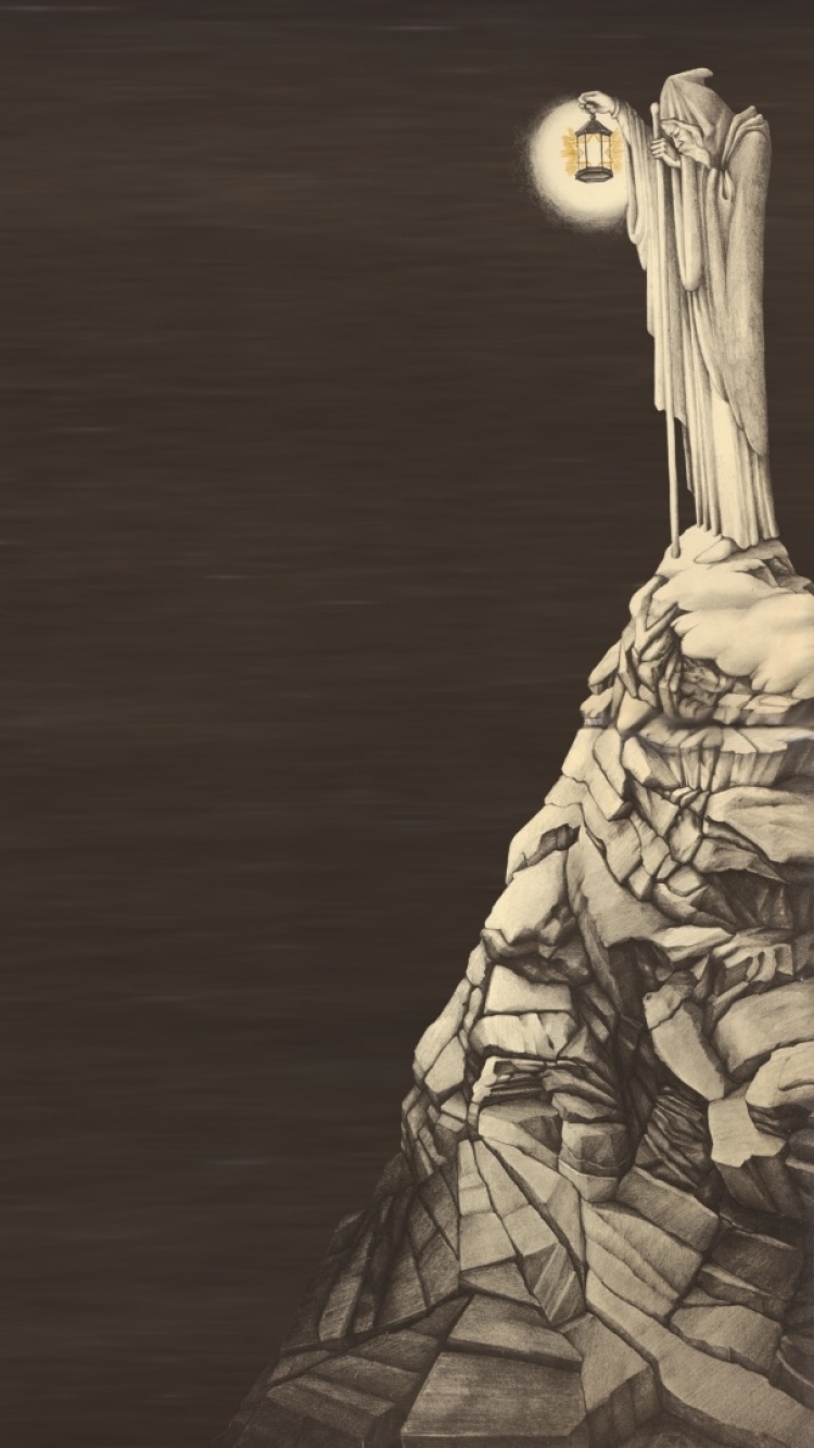 750x1334  Светодиодные обои телефона Zeppelin - мобильная пропасть