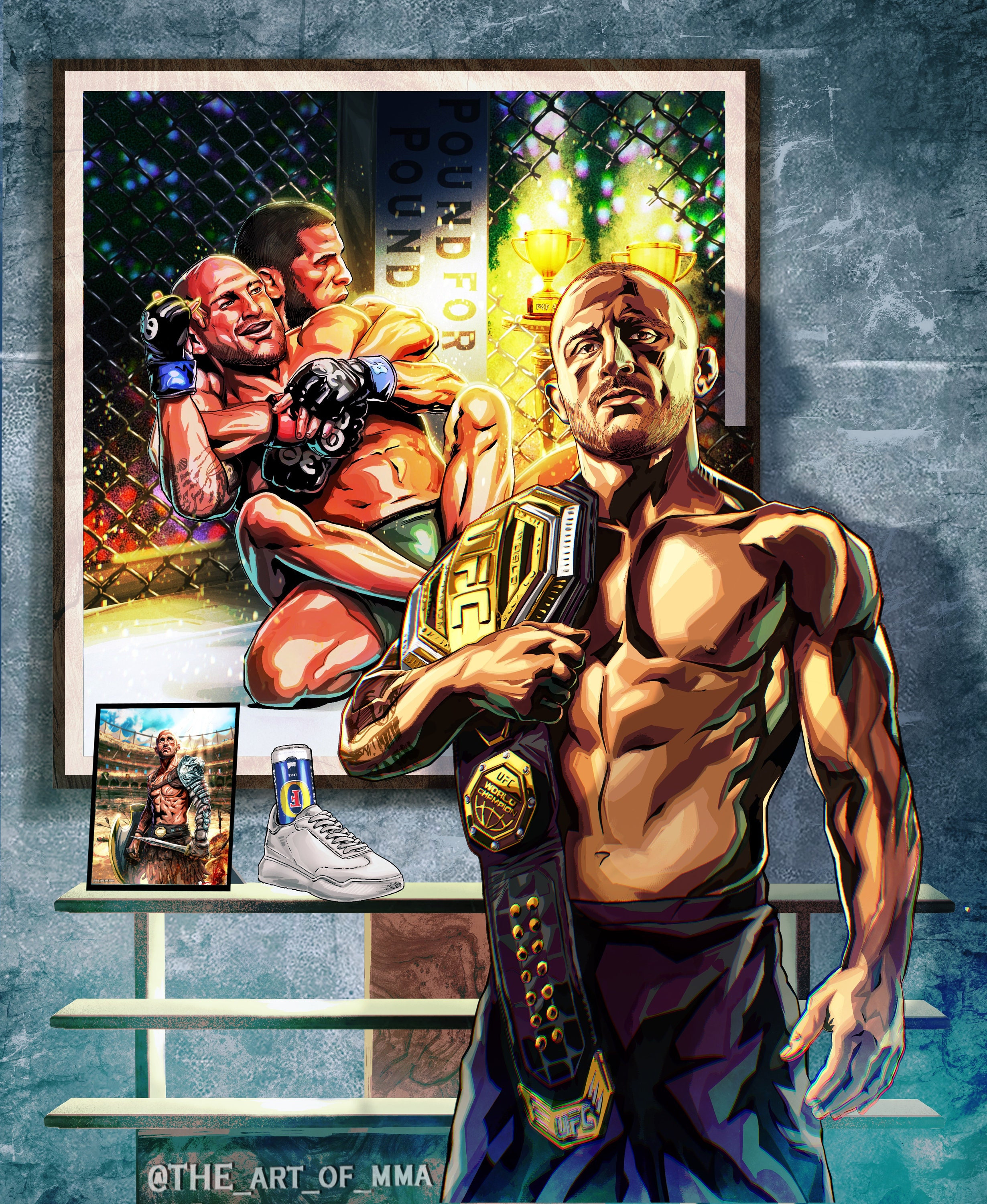 2460x3000  Александр Волкановский Арт 3 в 1 для фаната UFC МГНОВЕННО — Etsy