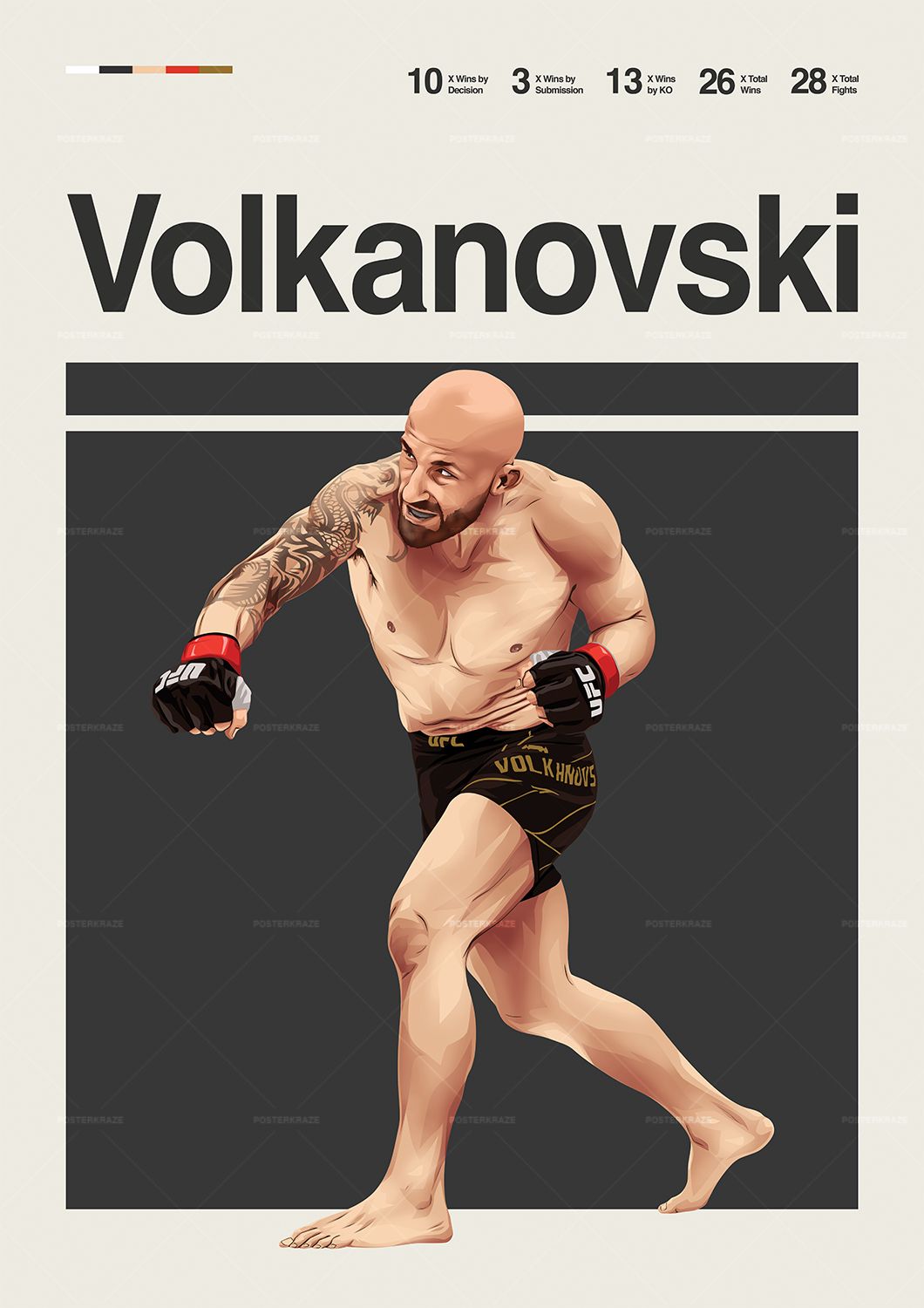 1060x1500  Постер Александра Волкановски ММА Wall Art Minimalist Mid — Etsy в 2023 году | Постер UFC, ММА, Боксёрские постеры