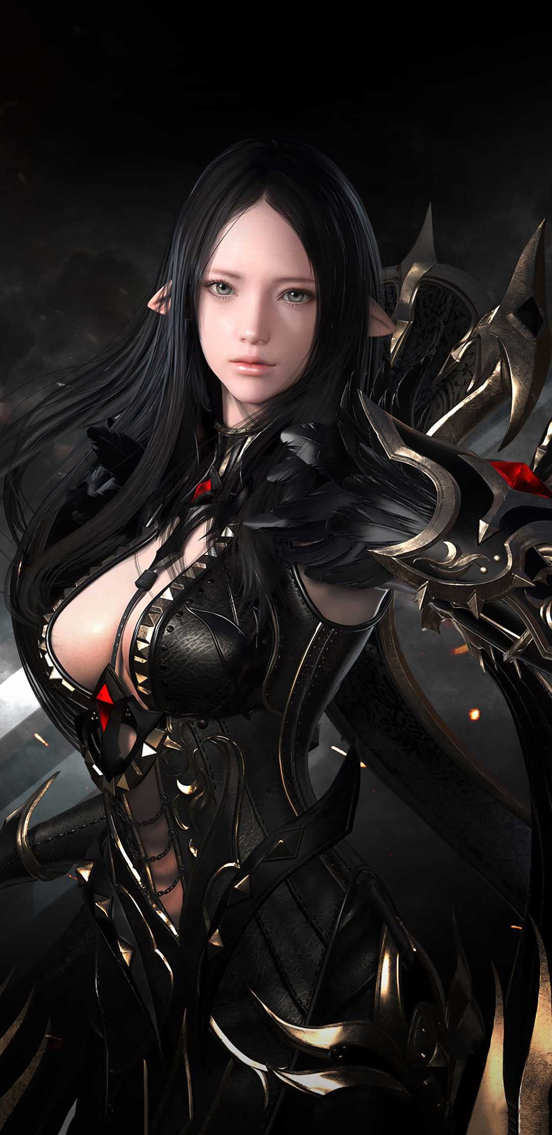 1080x2220  Обои Затерянный ковчег, девушка-эльф 3840x2160 UHD 4K Изображение