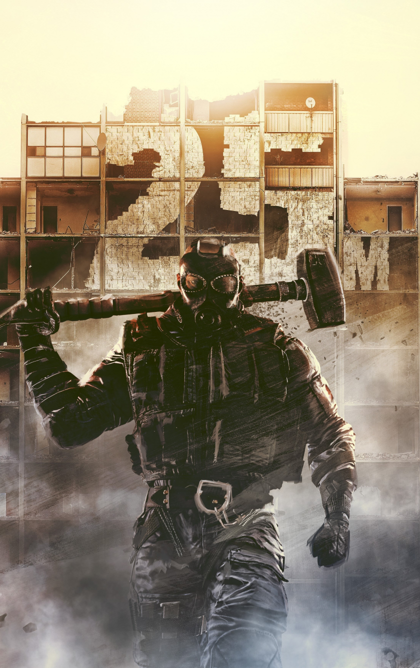 840x1336  Картинки Tom Clancy's Rainbow Six Siege Солдаты Дробовик 1080x1920