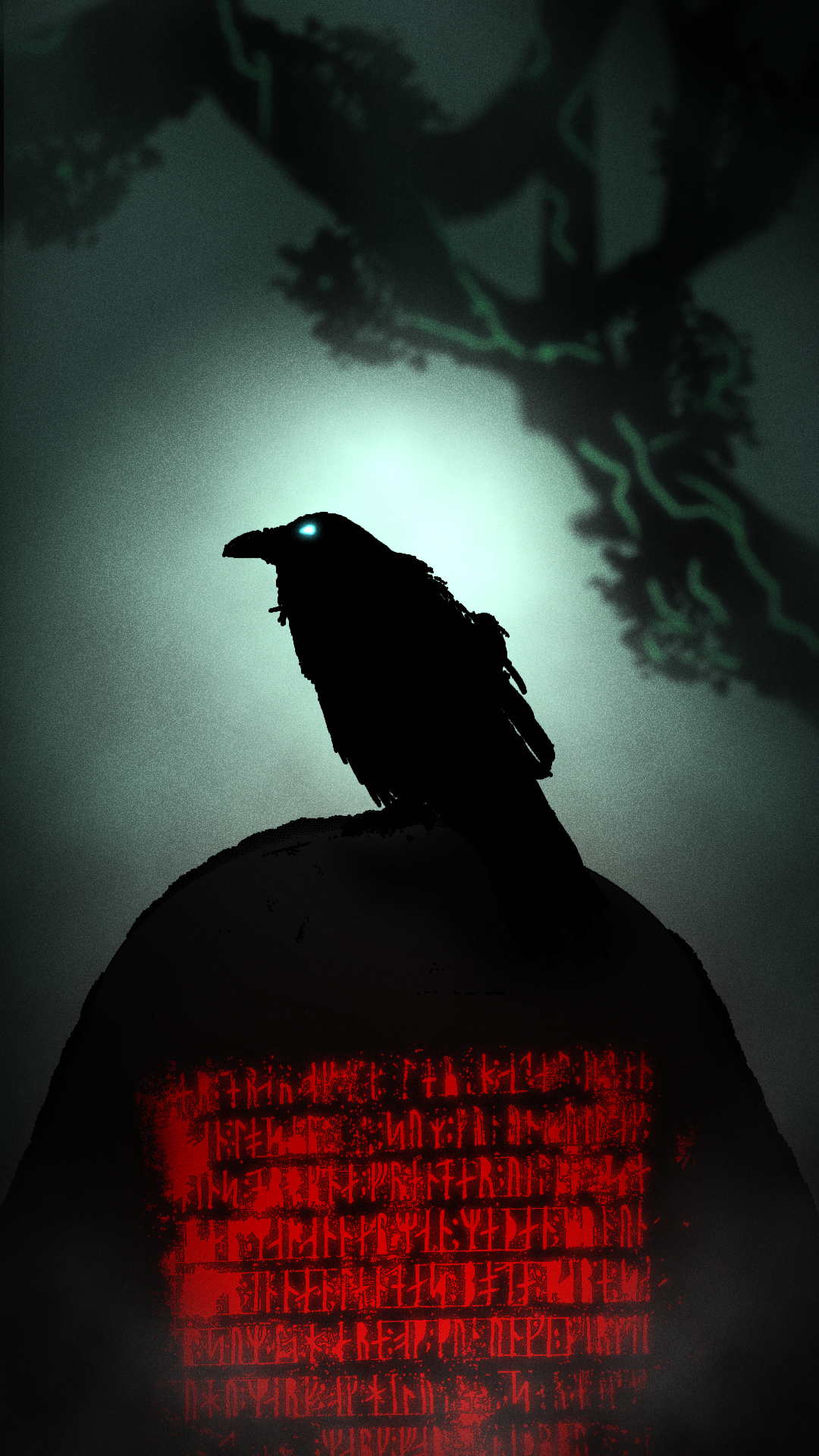 1080x1920  Вчера разместил обои, немного повозившись с PS, и решил, что на этот раз попробую шероховатые обои Hugin. : р/вальхейм