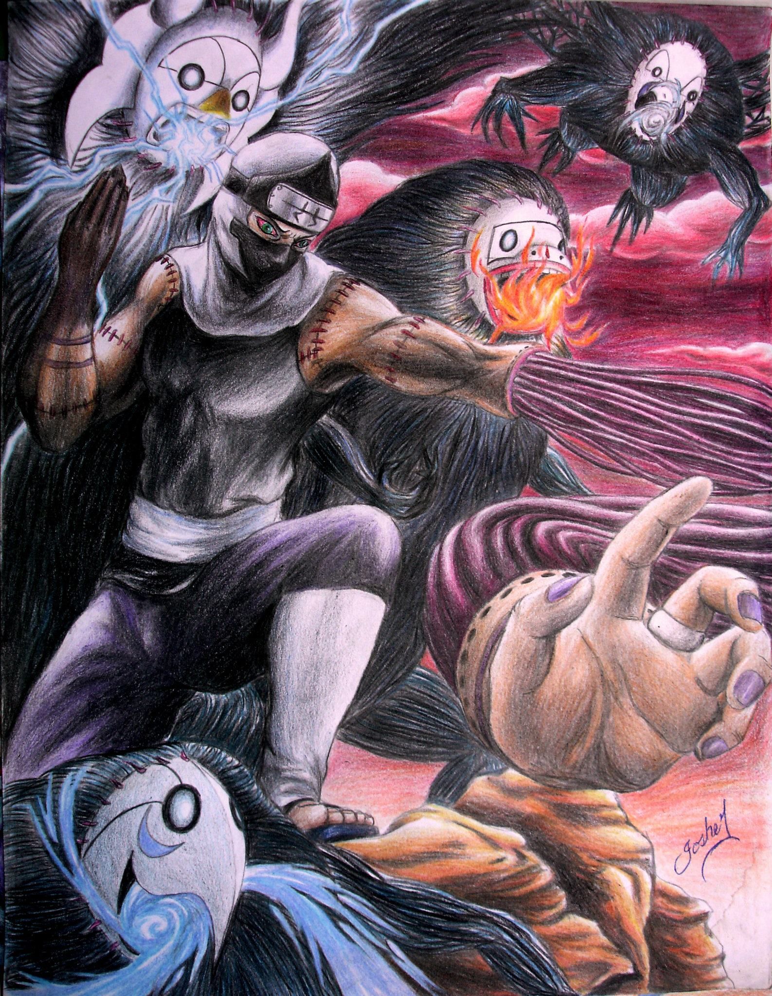 1587x2048  КАКУЗУ Джошера-Джонана на сайте deviantART | Наруто Шиппуден аниме, Картинки Наруто, Наруто арты