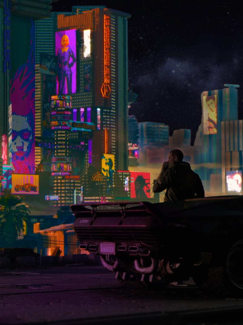 Заставка на телефон cyberpunk