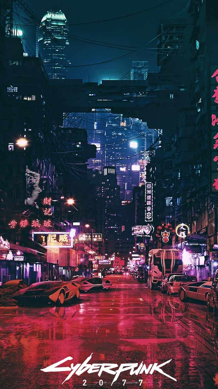 Заставка на телефон cyberpunk