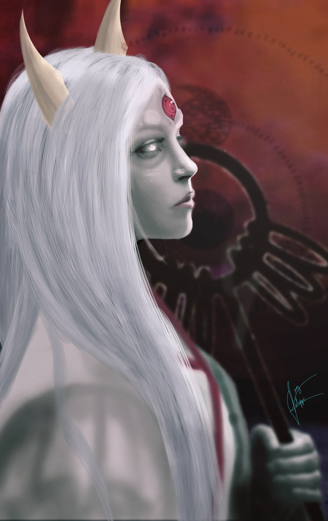 1292x2048  ArtStation - Кагуя Ооцуцуки