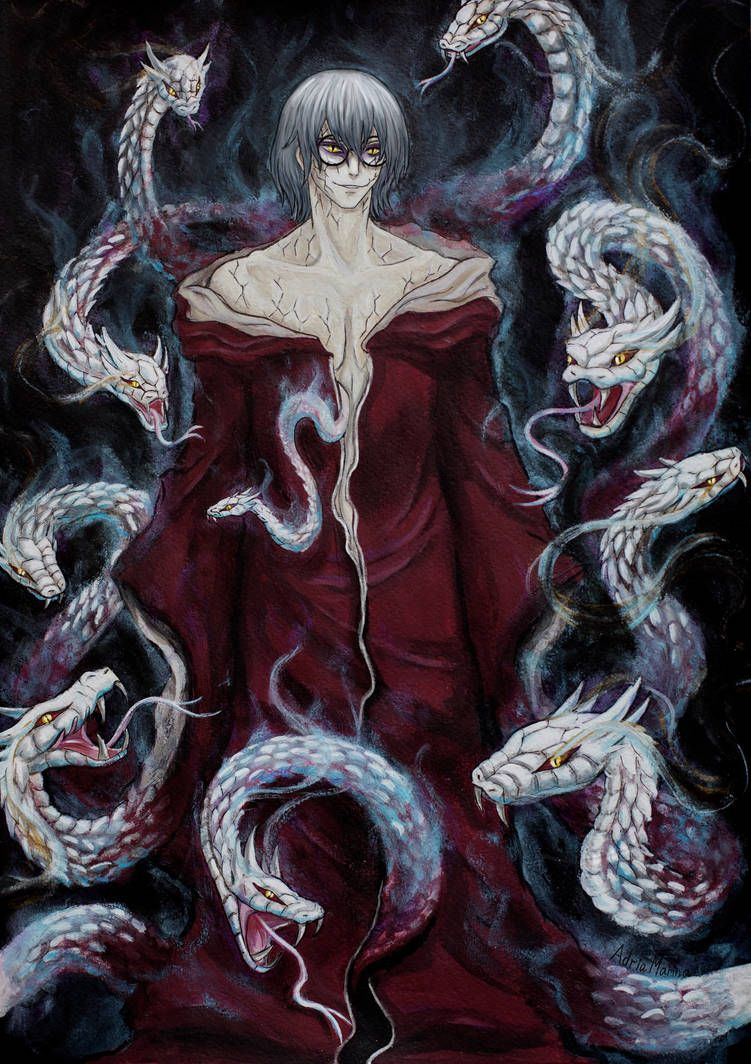 751x1064  Белая змея от AdriaMarina | Гибридное искусство, Искусство персонажей, Рисунок змеи