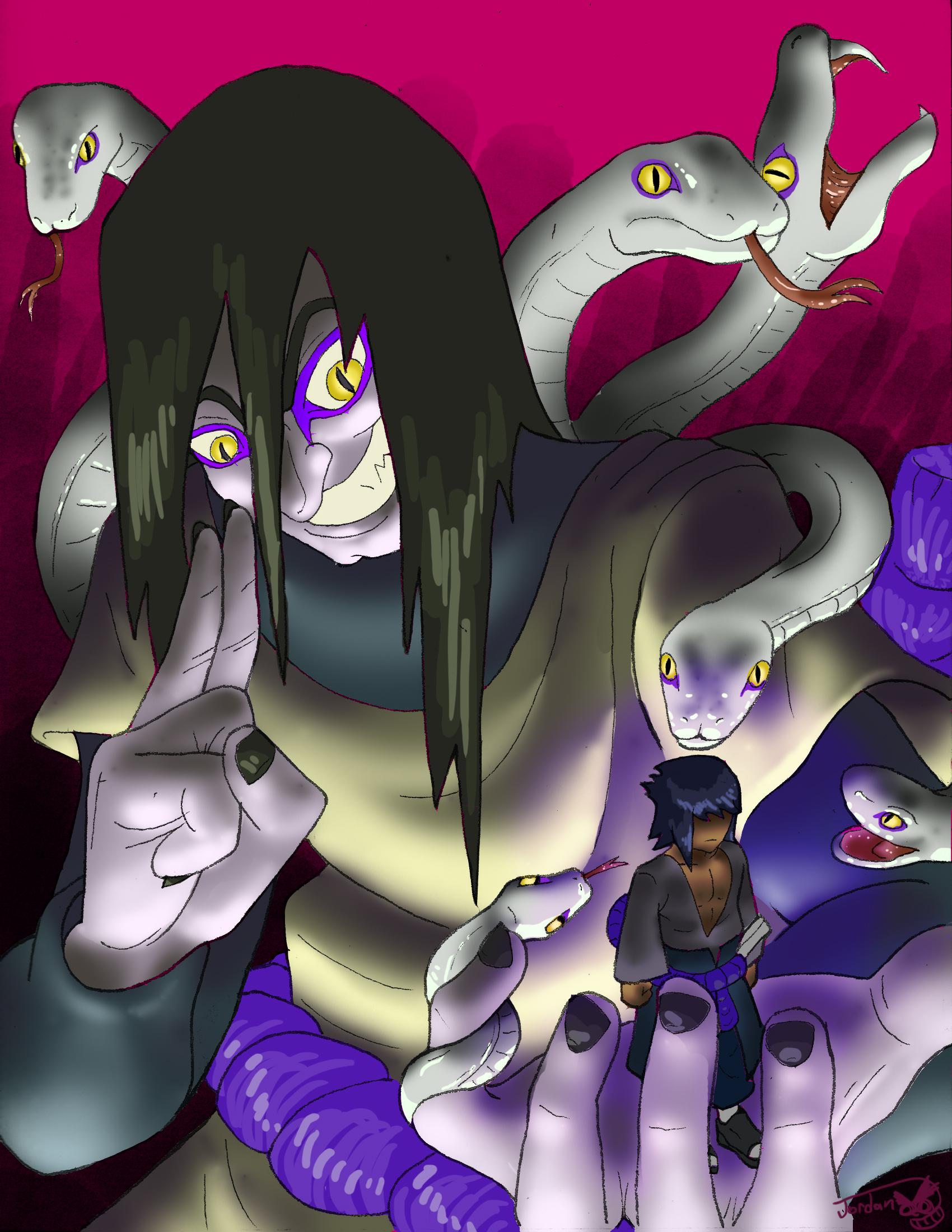 1700x2200  Жадность Белой Змеи» от МЕНЯ (например: @jordansgotart): r/Наруто