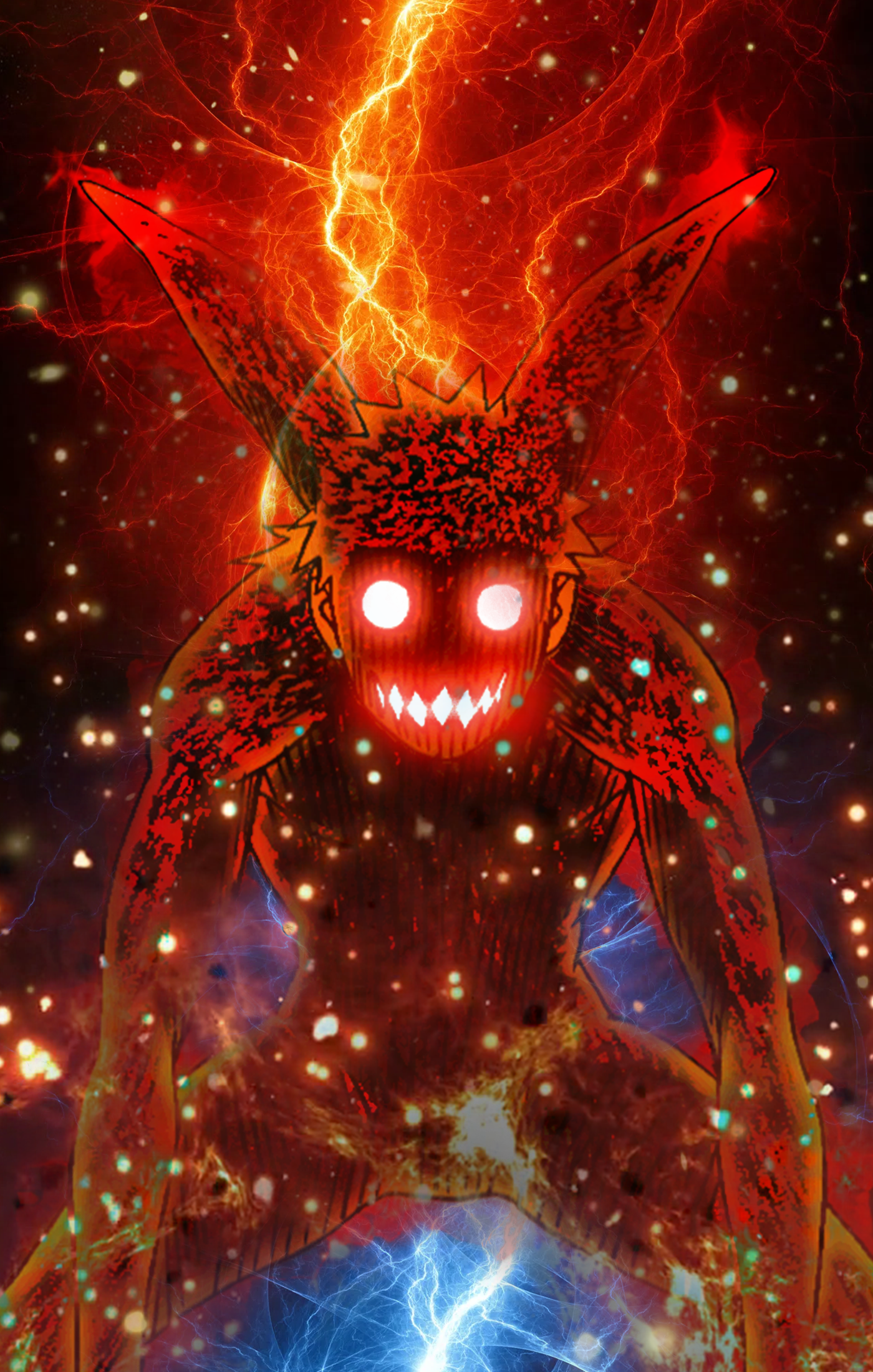 1400x2200  Обои Кьюби Наруто, которые я сделал, немного отличаются от моего обычного стиля. : р/Наруто