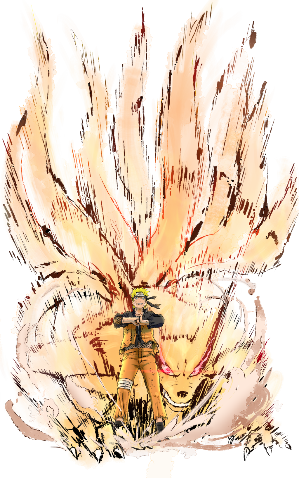 1024x1635  Наруто-Кьюби от sersorroza | Тату Наруто, Искусство Наруто Узумаки, Аниме Наруто Шиппуден