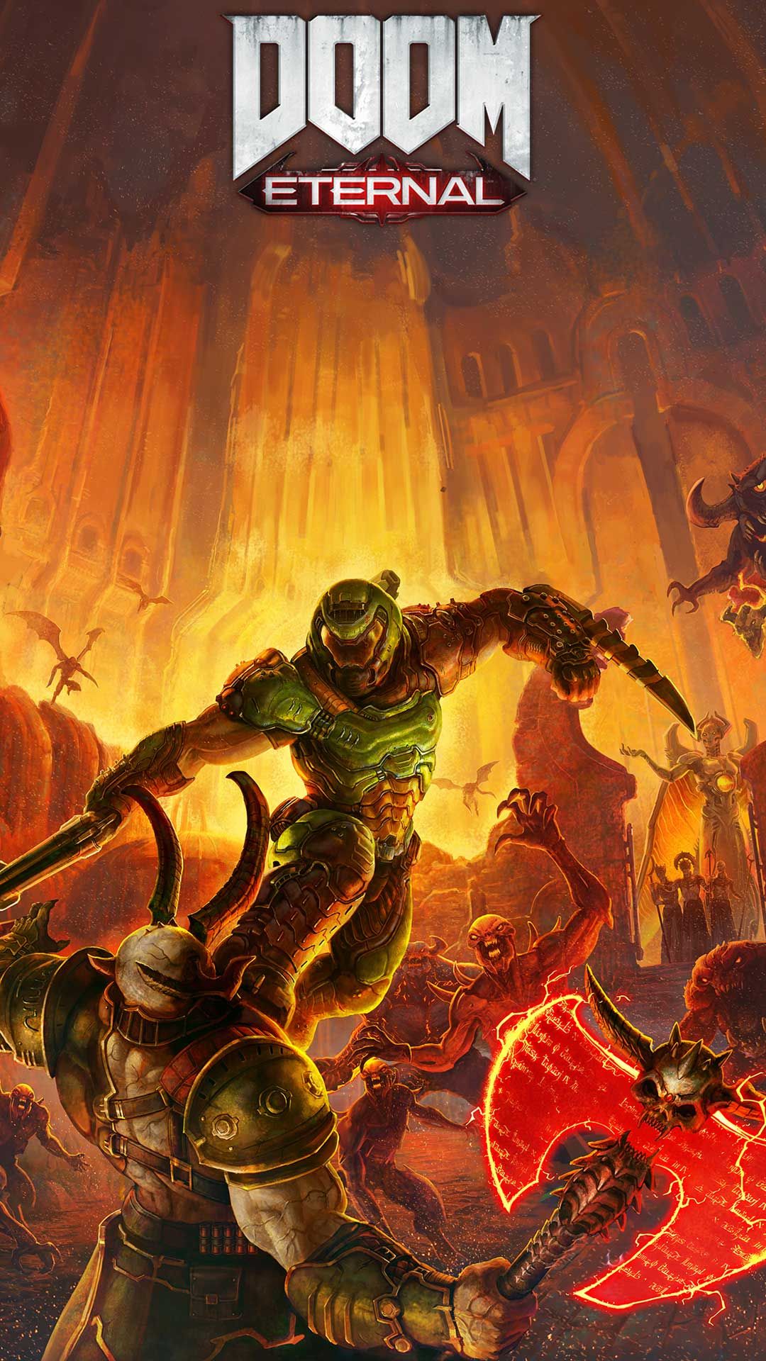 1080x1920 Doom eternal wallpaper HD phone фоны с логотипом Monsters на iPhone логотип игры экран блокировки в 2020 году | HD фоны для телефона Обои Doom Gaming