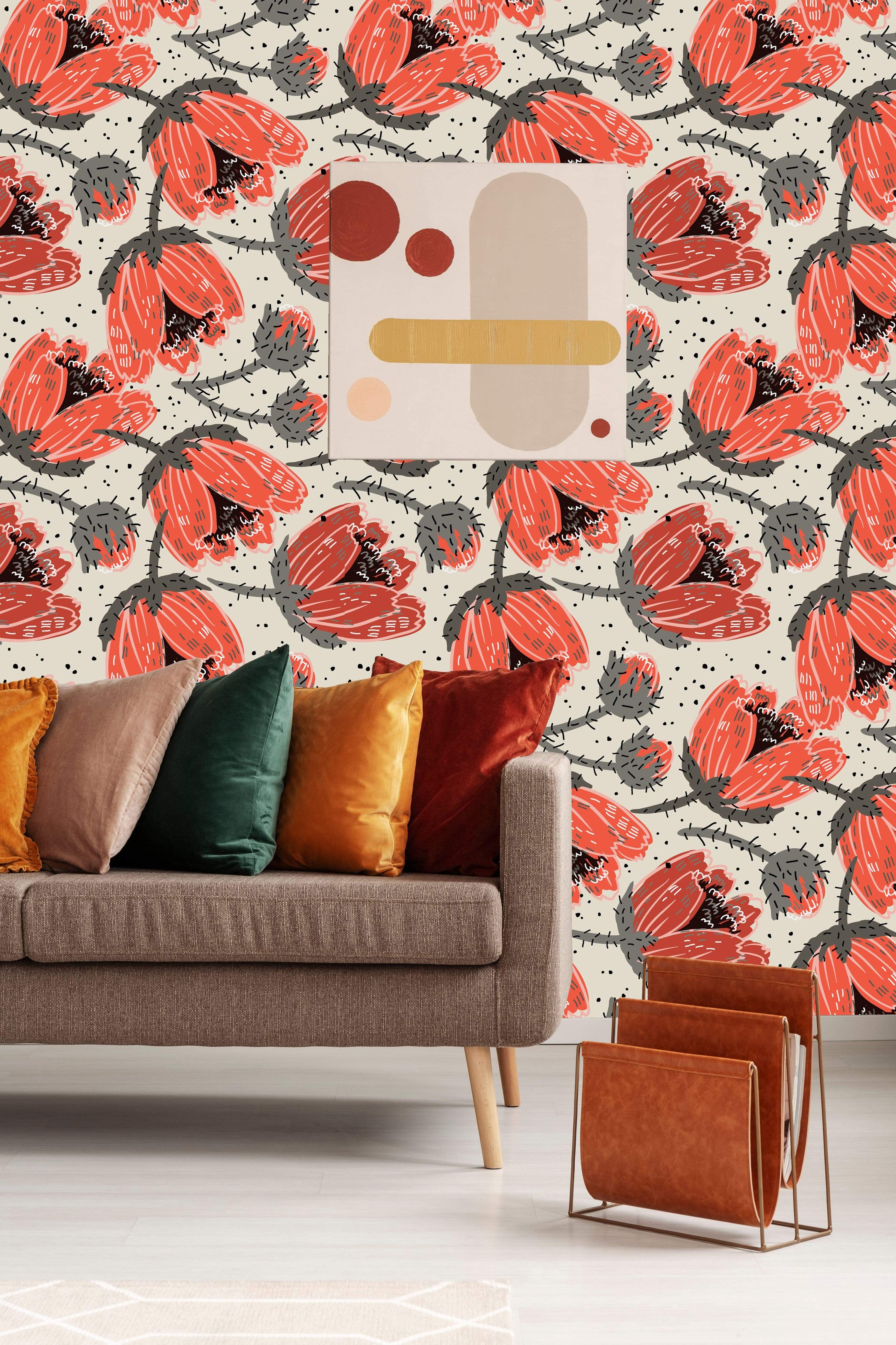 2981x4472  Эффектное яркое цветение маков крупным планом на маковом поле. Привет весна, весенний пейзаж, сельский фон, пространство для копирования. Цветок мака цветет на фоне цветов мака. Природа. Фото на Vecteezy