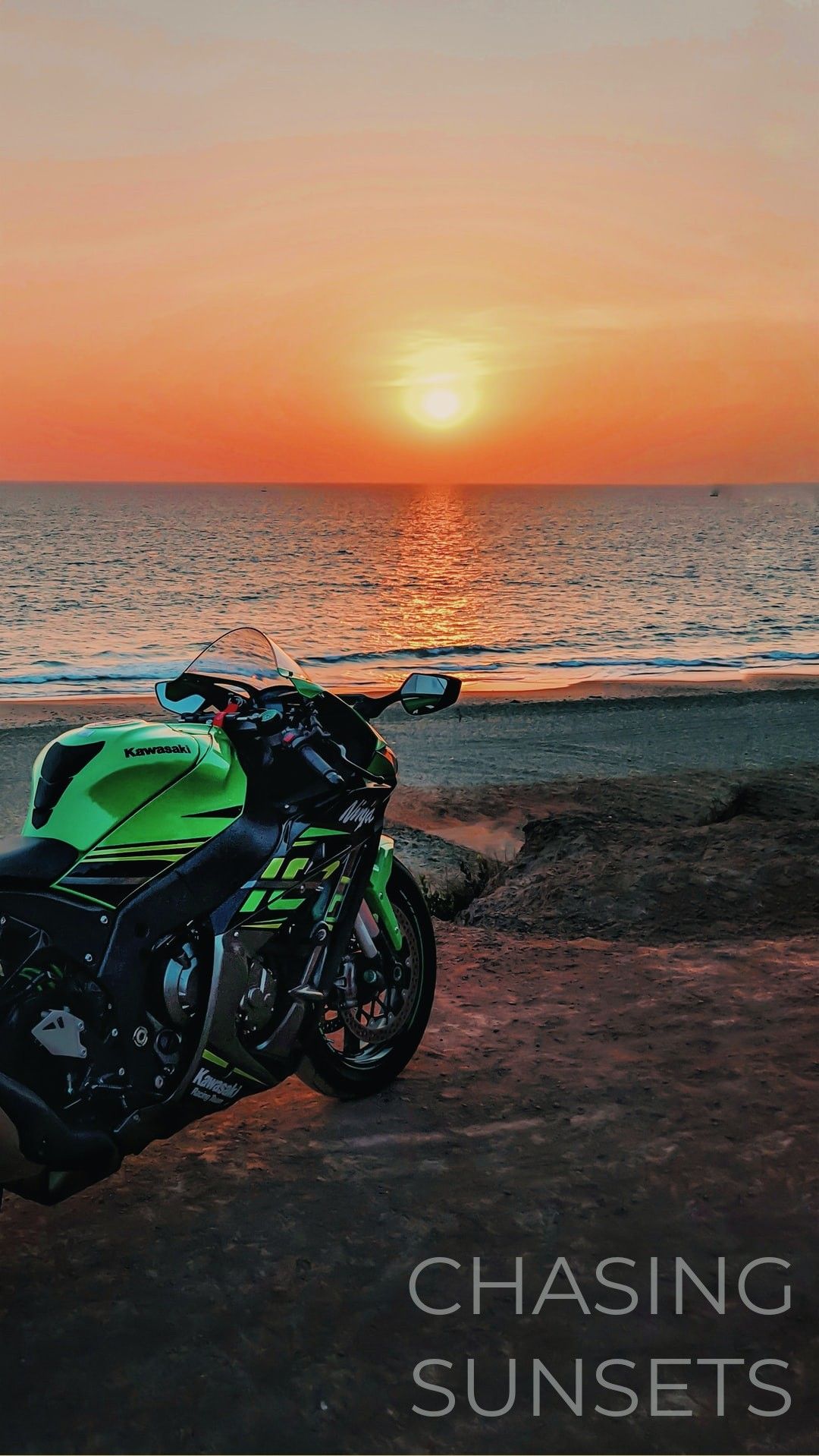1080x1918  Скачать зеленые велосипеды Kawasaki Ninja для iPhone обои | Обои.com