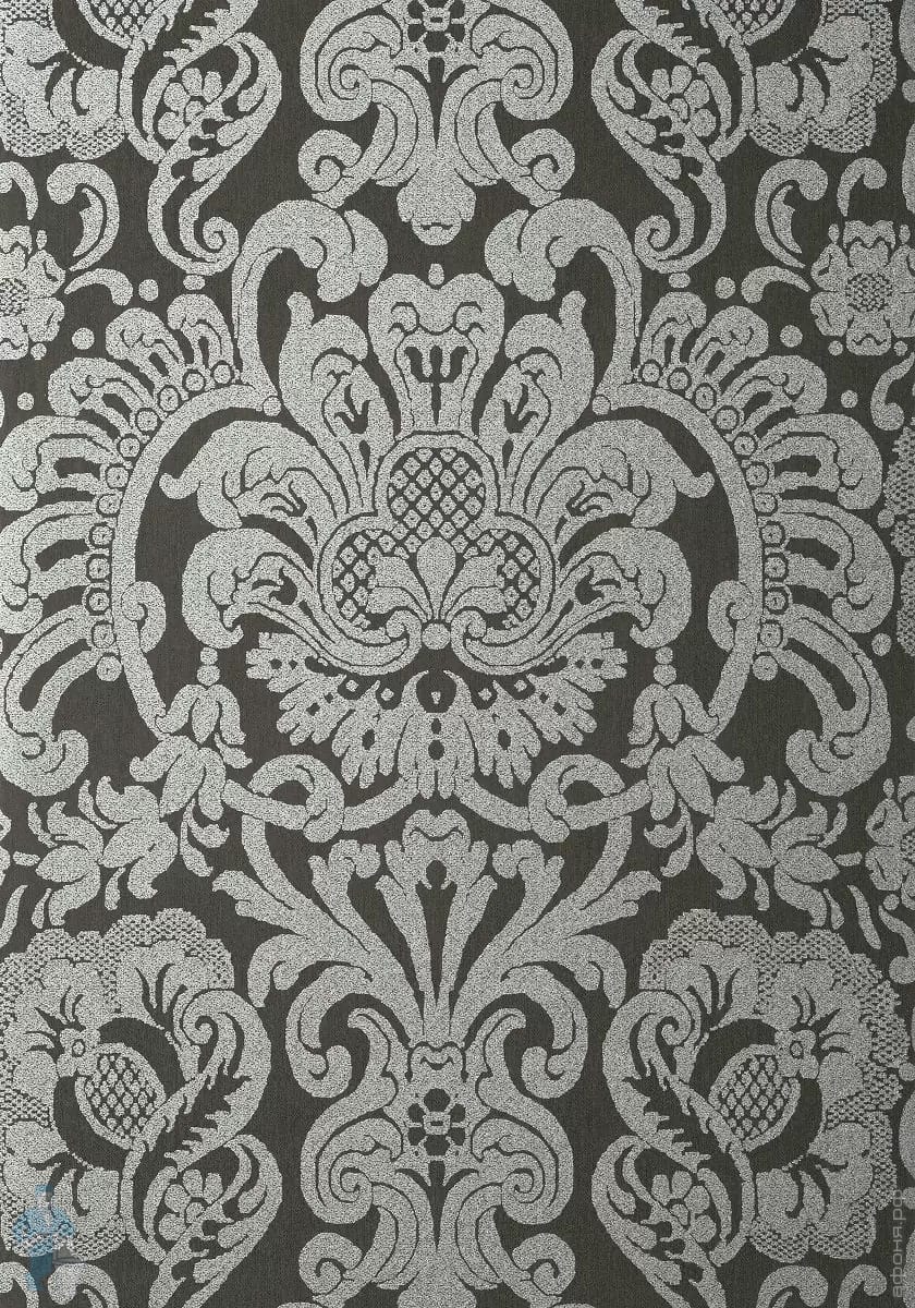 840x1200  Обои флизелиновые Thibaut Damask Resource 4 (0,52х10,05) орнамент, черные  T89108 (рулон) | Афоня.рф, цена 15 326 руб.