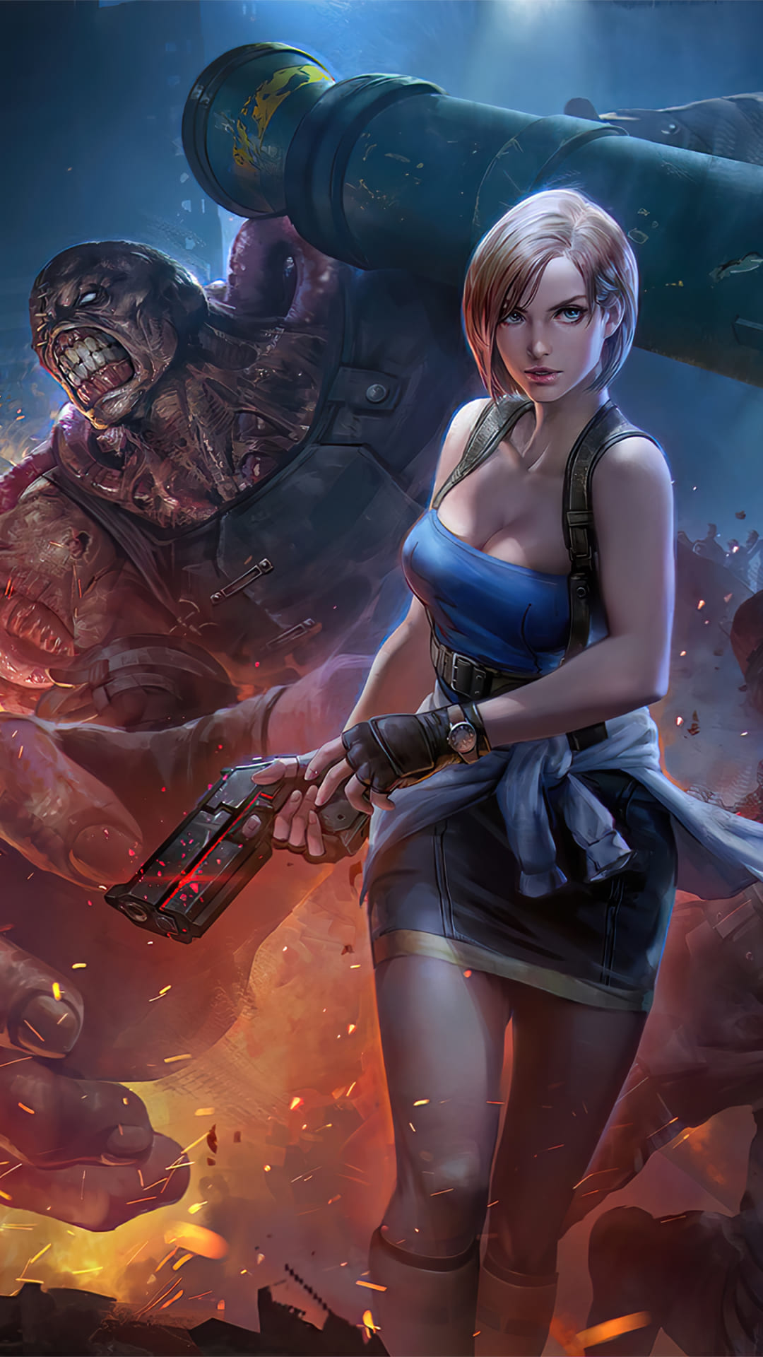 1080x1920  Jill valentine re3 remake обои для телефона бесплатно скачать 