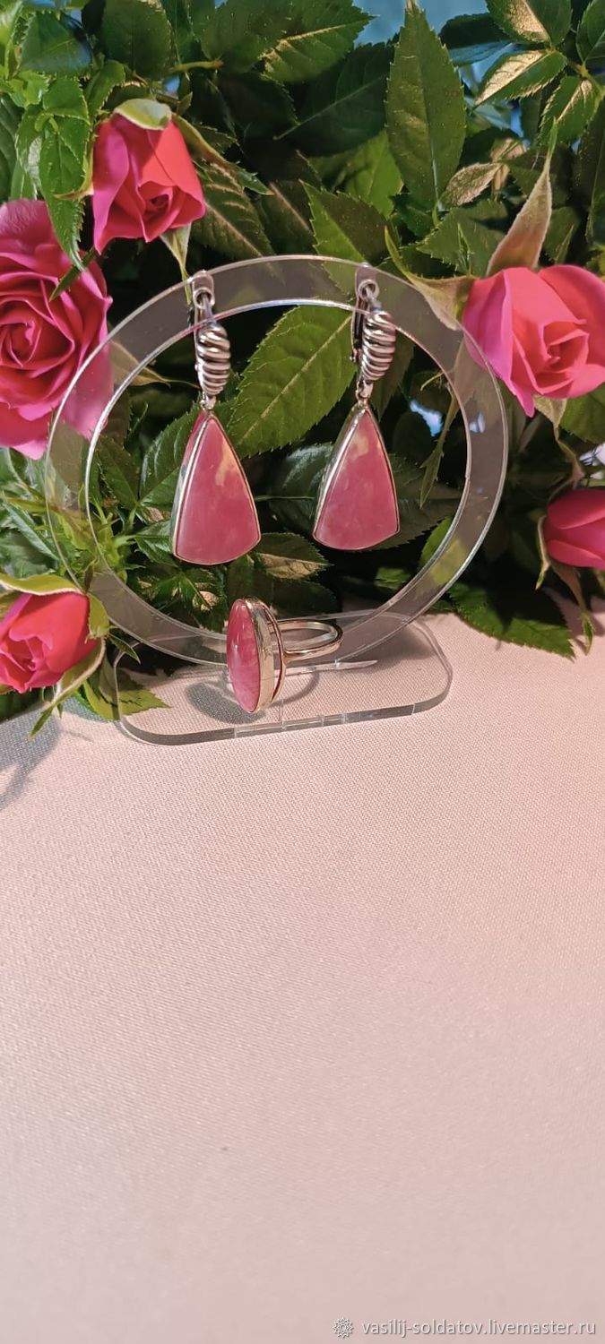 675x1500  Комплект с родонитом \"Модный, розовый\" в интернет-магазине Ярмарка Мастеров  по цене 5900 ₽ – SMH60RU | Комплекты украшений, Нижний Тагил - доставка по  России