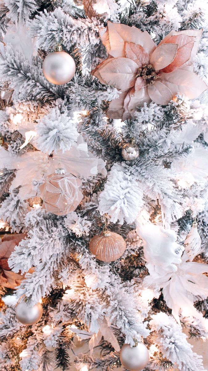 675x1200  Обои для телефона в HD качестве | Белые рождественские украшения, Белая  рождественская елка, Рождественский венок