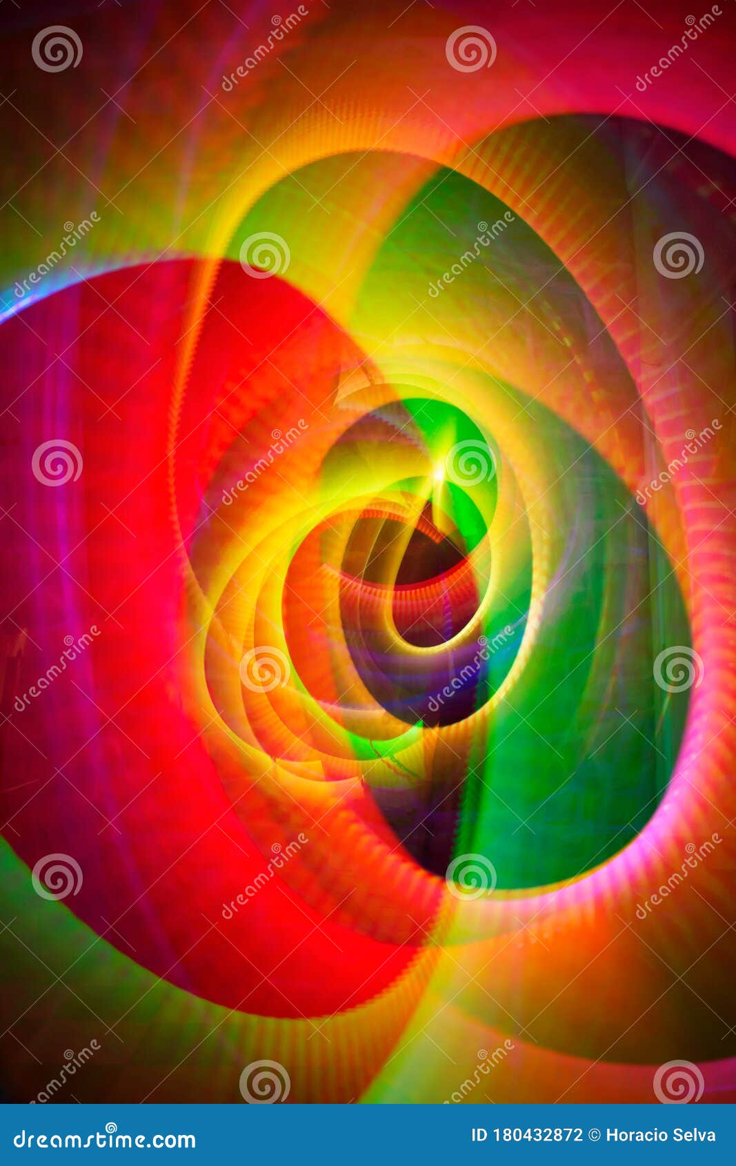 1067x1690  Иллюстрация или 3d представила 3d. Живые цветные абстрактные циклические  картины, сделанные с Lightpainting в международный день м Иллюстрация штока  - иллюстрации насчитывающей график, соединение: 180432872