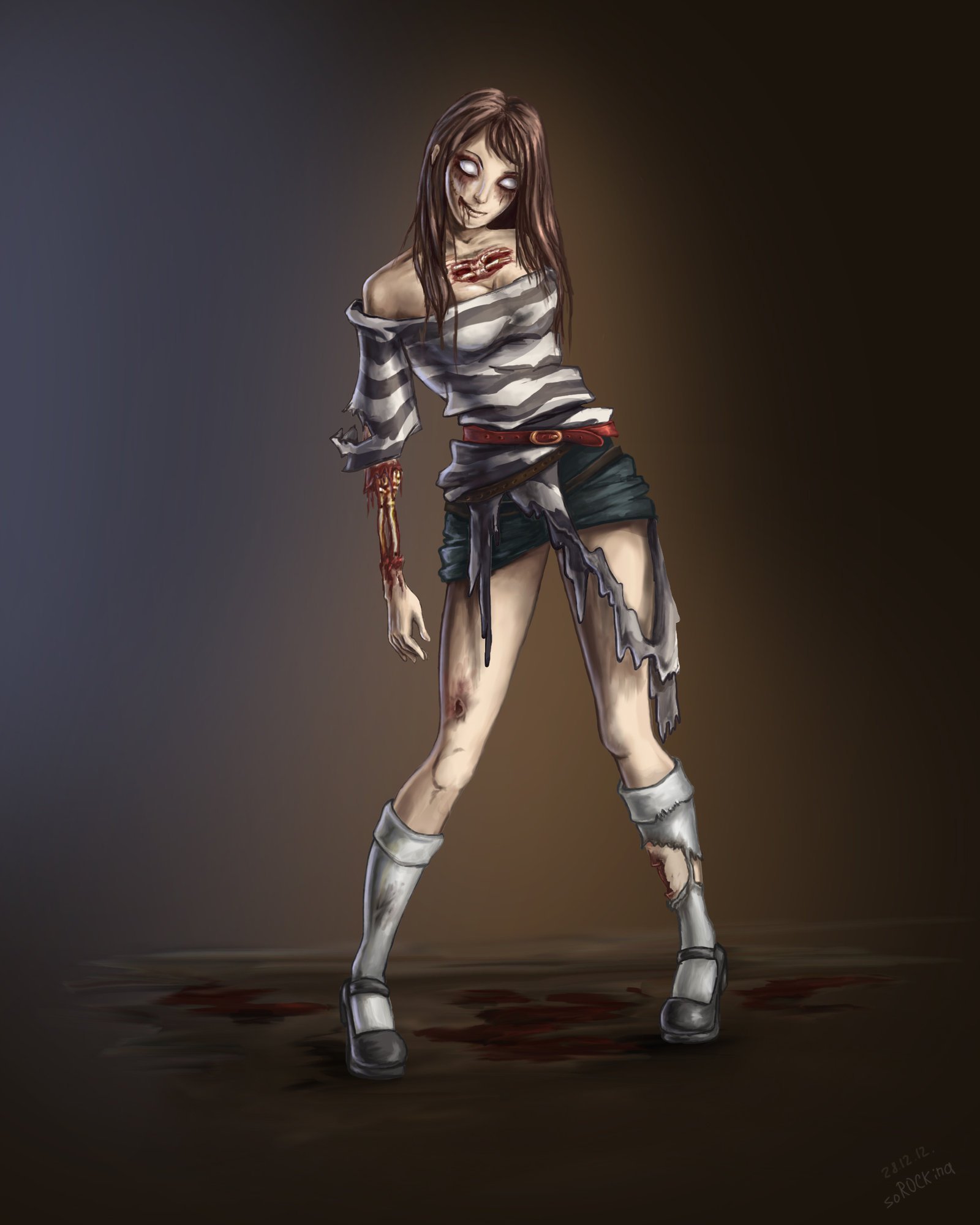 1600x2000  Девушка зомби арт - 49 фото