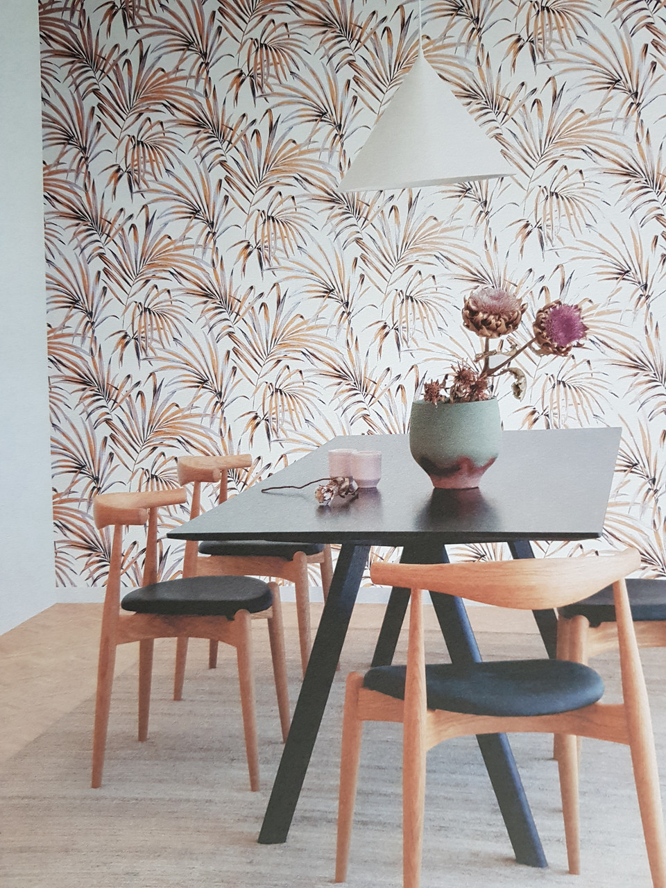 960x1280  Обои Флизелиновые Эко Khroma Lotus 0,53Х10 Листья Пальмы Папоротника  Коричневые Сиреневые Серебро на Молочном — в Категории \"Рулонные Обои\" на  Bigl.ua (1504008590)