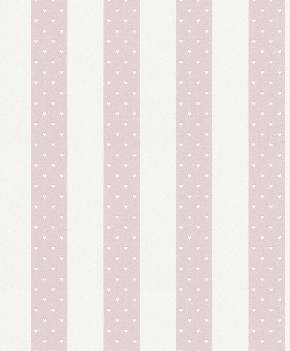 993x1200  Vliestapete Kinder Streifen Einhörner Herzen Sterne Glitzer rosa weiß | eBay