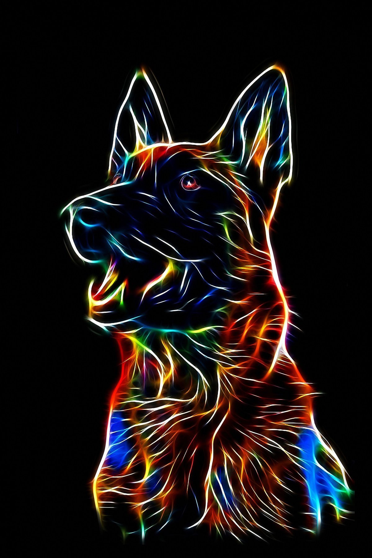 1200x1800  Обои на телефон неоновые животные - 63 фото