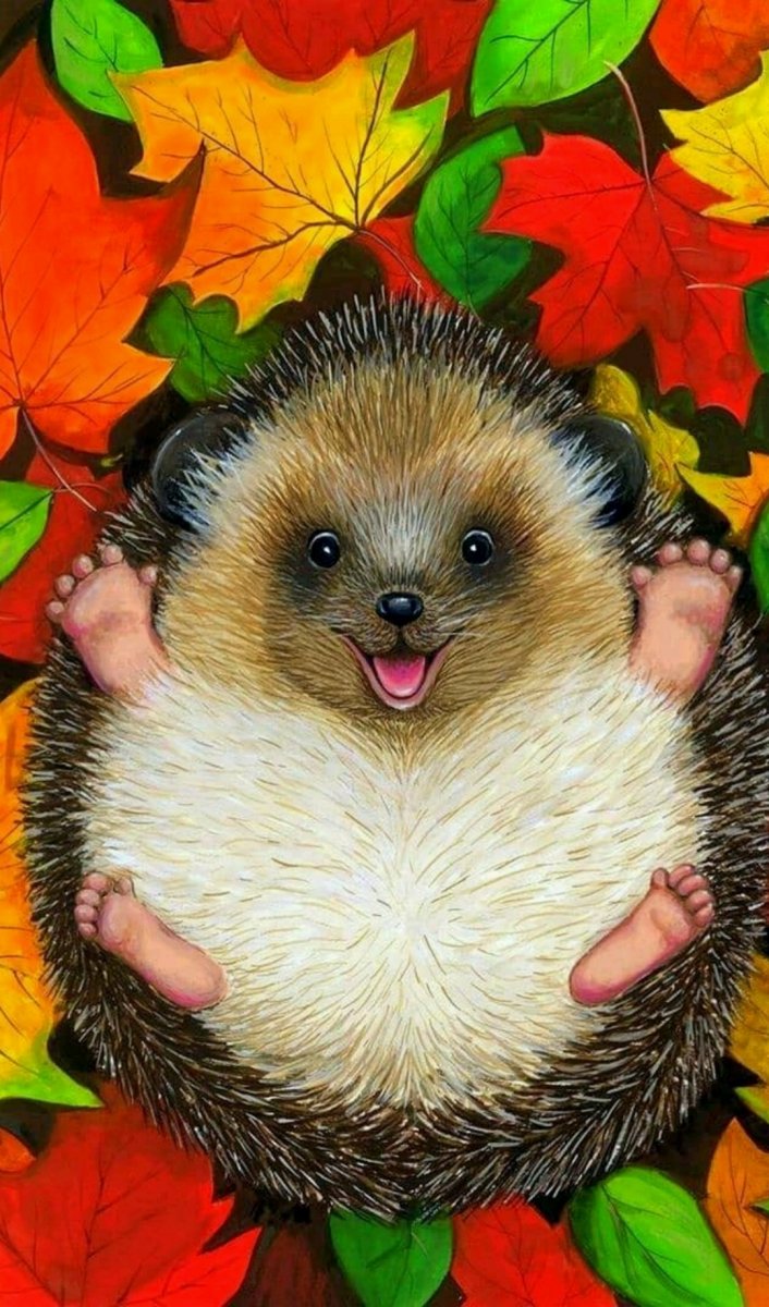 706x1200  Осенний Ежик - 61 фото