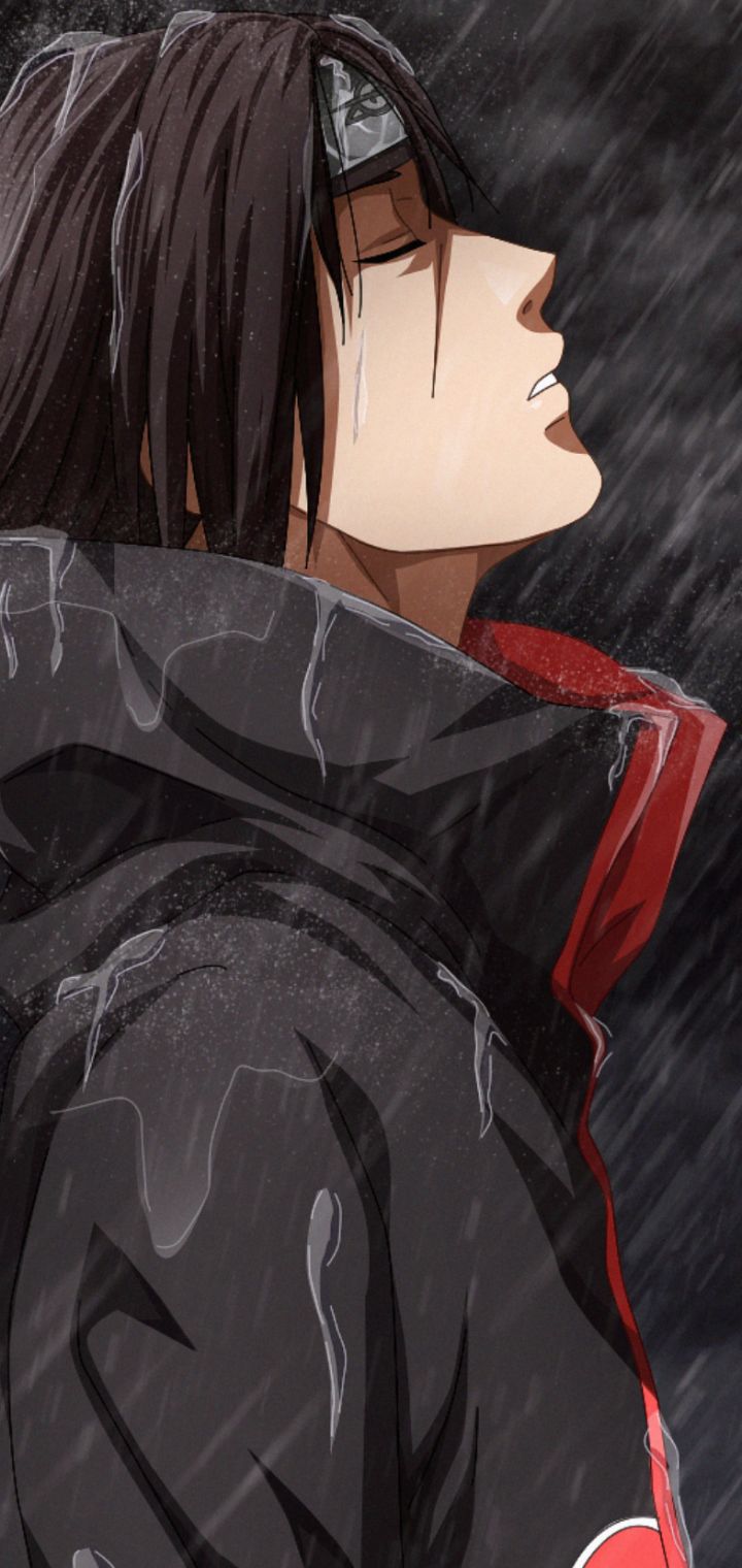 720x1520  Mobile wallpaper: Anime, Rain, Naruto, Itachi Uchiha, 1177650 download the  picture for free.