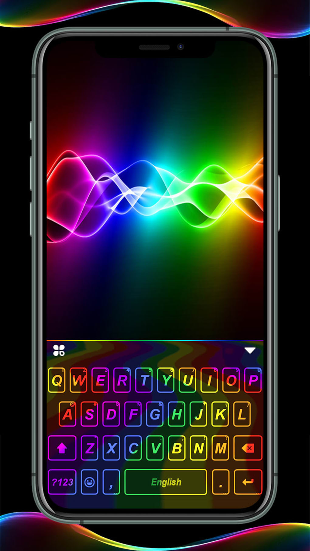1020x1813  LED Neon Glow Keyboard Background для Android — Скачать