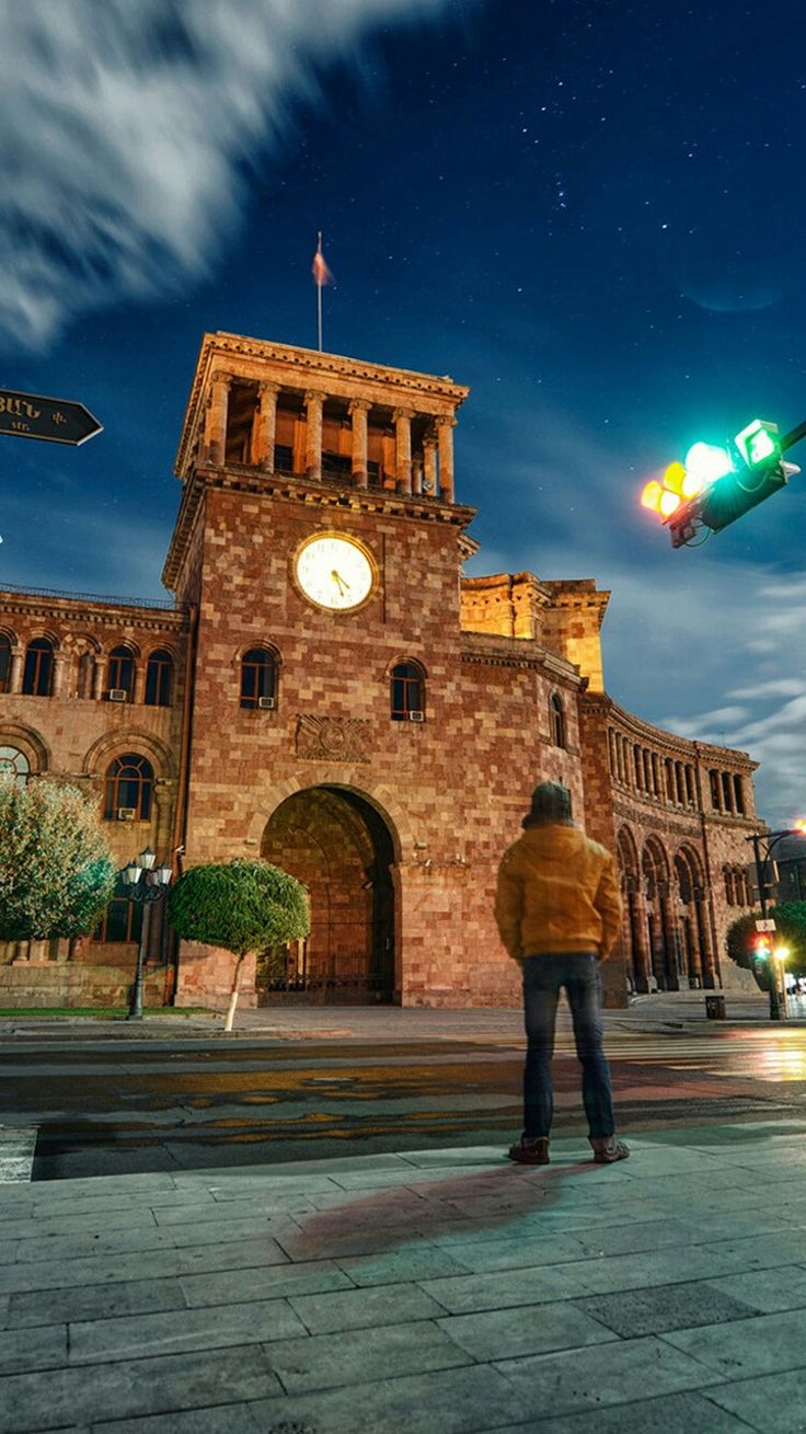 736x1309  Armenia, Yerevan. | Night city, Travel wallpaper, City travel