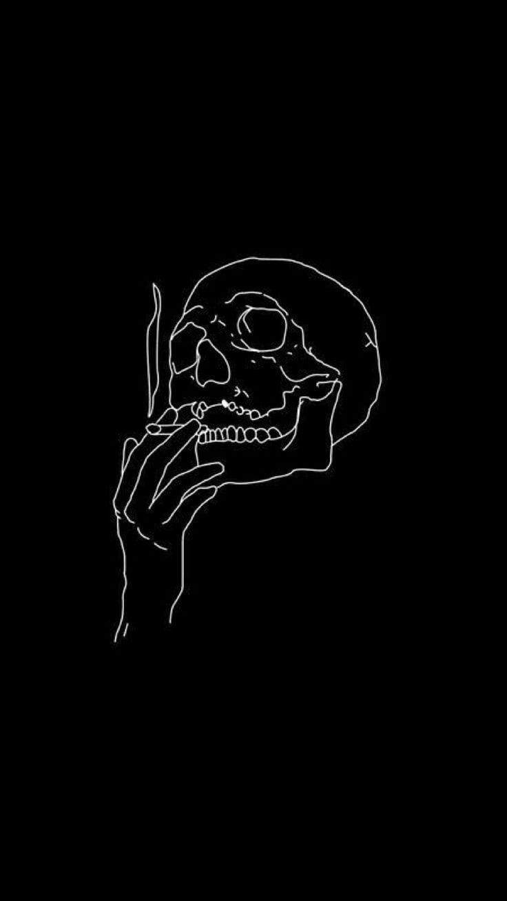 736x1309  ЧБ ЧЕРНО БЕЛЫЕ ОБОИ НА ТЕЛЕФОН | Fondos de pantalla de color negro,  Calavera fumando, Fondos de pantalla calaveras