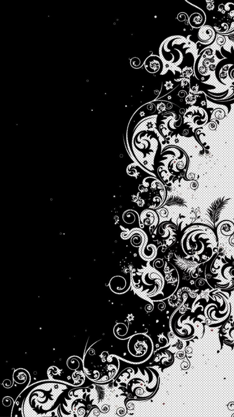 750x1334  Заставки на телефон черно белые - 73 фото