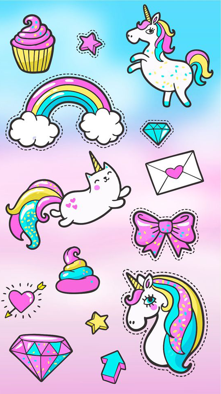 750x1334  Cute unicorn phone wallpapers - YouLoveIt.com