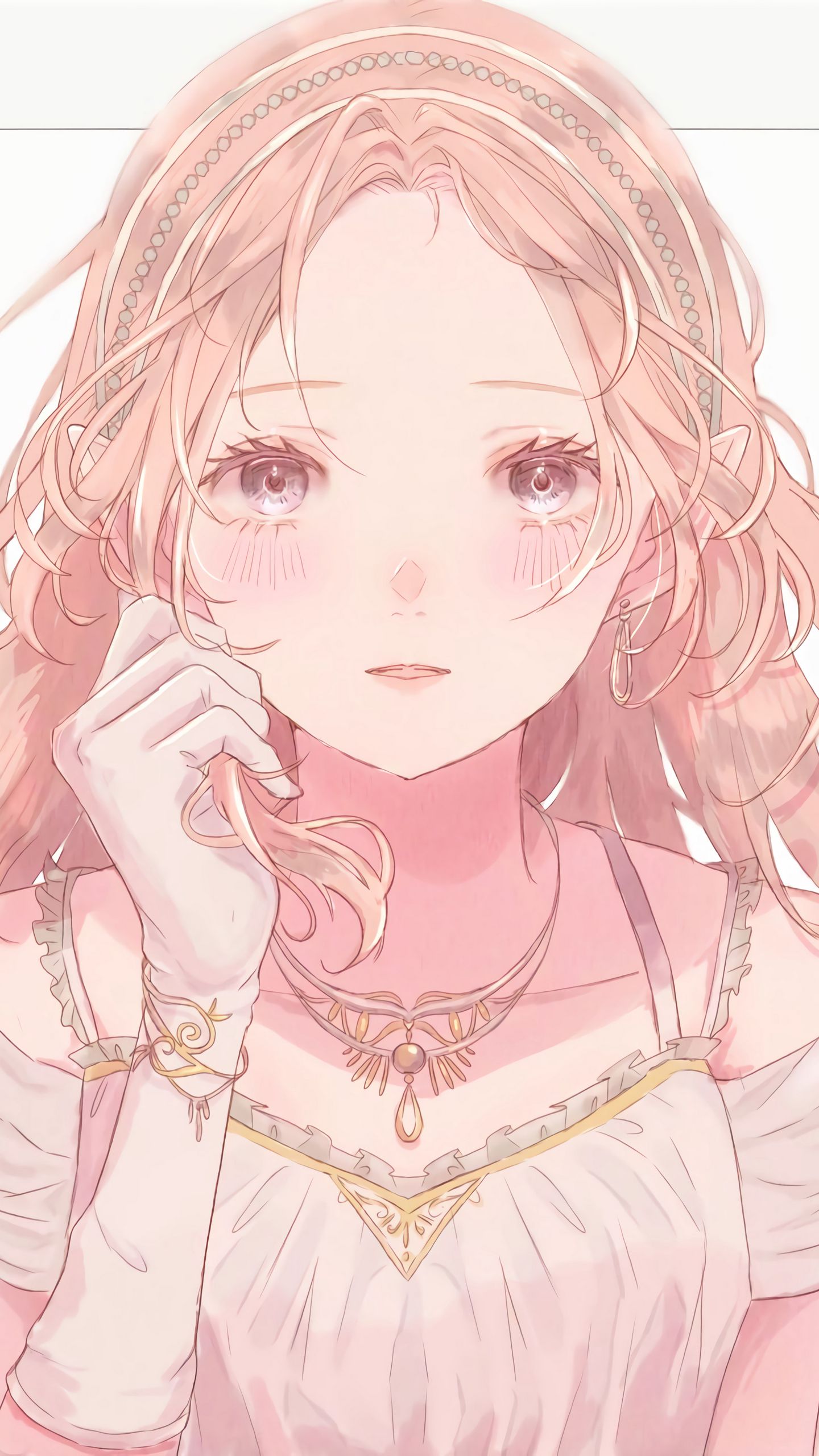 1440x2560  Скачать 1440x2560 девушка, эльф, взгляд, аниме, арт обои, картинки qhd  samsung galaxy s6, s7, edge, note, lg g4